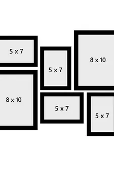 eCraftIndia Memory Wall Collage Photo Frame - Set of 6 Photo Frames for 4 Photos of 5"x7", 2 Photos of 8"x10"