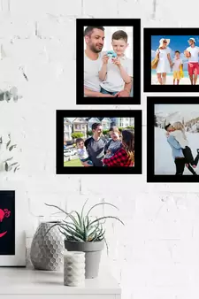 eCraftIndia Memory Wall Collage Photo Frame - Set of 4 Photo Frames for 4 Photos of 6"x8"