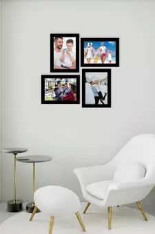 eCraftIndia Memory Wall Collage Photo Frame - Set of 4 Photo Frames for 4 Photos of 6"x8"