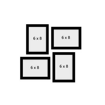 eCraftIndia Memory Wall Collage Photo Frame - Set of 4 Photo Frames for 4 Photos of 6"x8" 4