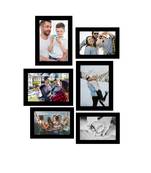 eCraftIndia Memory Wall Collage Photo Frame - Set of 6 Photo Frames for 3 Photos of 5"x7", 3 Photos of 6"x8"