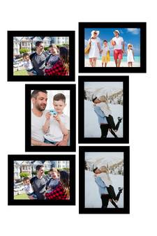 eCraftIndia Memory Wall Collage Photo Frame - Set of 6 Photo Frames for 6 Photos of 6"x8"