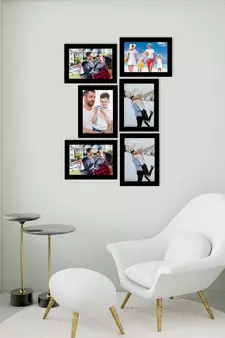 eCraftIndia Memory Wall Collage Photo Frame - Set of 6 Photo Frames for 6 Photos of 6"x8"