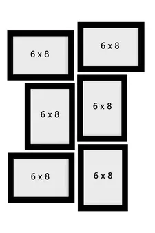 eCraftIndia Memory Wall Collage Photo Frame - Set of 6 Photo Frames for 6 Photos of 6"x8"