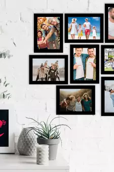 eCraftIndia Memory Wall Collage Photo Frame - Set of 8 Photo Frames for 8 Photos of 6"x8"
