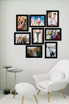 eCraftIndia Memory Wall Collage Photo Frame - Set of 8 Photo Frames for 8 Photos of 6"x8"