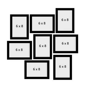 eCraftIndia Memory Wall Collage Photo Frame - Set of 8 Photo Frames for 8 Photos of 6"x8" 4