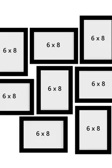 eCraftIndia Memory Wall Collage Photo Frame - Set of 8 Photo Frames for 8 Photos of 6"x8"
