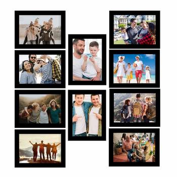 eCraftIndia Memory Wall Collage Photo Frame - Set of 10 Photo Frames for 10 Photos of 6"x8" 1