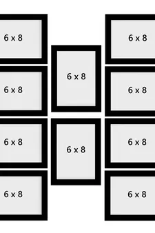 eCraftIndia Memory Wall Collage Photo Frame - Set of 10 Photo Frames for 10 Photos of 6"x8"