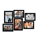 eCraftIndia Memory Wall Collage Photo Frame - Set of 6 Photo Frames for 4 Photos of 5"x7", 2 Photos of 6"x8"