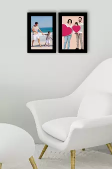 eCraftIndia Memory Wall Collage Photo Frame - Set of 2 Photo Frames for 2 Photos of 5"x7"