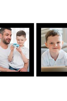 eCraftIndia Memory Wall Collage Photo Frame - Set of 2 Photo Frames for 2 Photos of 6"x8"