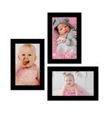 eCraftIndia Memory Wall Collage Photo Frame - Set of 3 Photo Frames for 3 Photos of 4"x6"