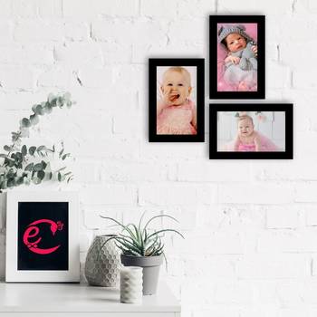eCraftIndia Memory Wall Collage Photo Frame - Set of 3 Photo Frames for 3 Photos of 4"x6" 2