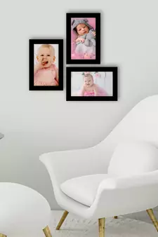 eCraftIndia Memory Wall Collage Photo Frame - Set of 3 Photo Frames for 3 Photos of 4"x6"