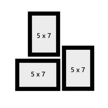 eCraftIndia Memory Wall Collage Photo Frame - Set of 3 Photo Frames for 3 Photos of 5"x7" 4