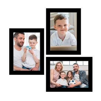 eCraftIndia Memory Wall Collage Photo Frame - Set of 3 Photo Frames for 3 Photos of 6"x8" 1