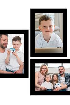 eCraftIndia Memory Wall Collage Photo Frame - Set of 3 Photo Frames for 3 Photos of 6"x8"