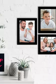 eCraftIndia Memory Wall Collage Photo Frame - Set of 3 Photo Frames for 3 Photos of 6"x8"