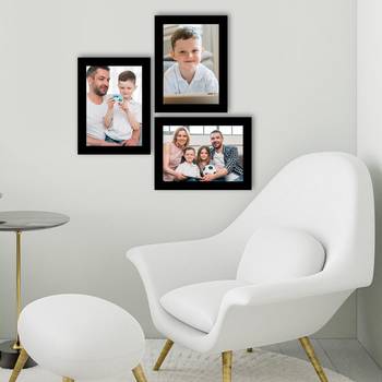 eCraftIndia Memory Wall Collage Photo Frame - Set of 3 Photo Frames for 3 Photos of 6"x8" 3