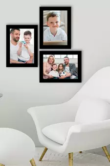 eCraftIndia Memory Wall Collage Photo Frame - Set of 3 Photo Frames for 3 Photos of 6"x8"
