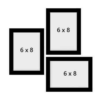 eCraftIndia Memory Wall Collage Photo Frame - Set of 3 Photo Frames for 3 Photos of 6"x8" 4