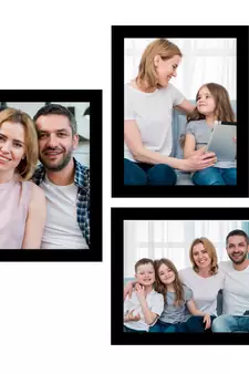eCraftIndia Memory Wall Collage Photo Frame - Set of 3 Photo Frames for 3 Photos of 8"x10"