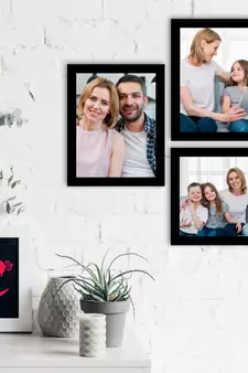 eCraftIndia Memory Wall Collage Photo Frame - Set of 3 Photo Frames for 3 Photos of 8"x10"