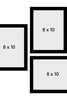 eCraftIndia Memory Wall Collage Photo Frame - Set of 3 Photo Frames for 3 Photos of 8"x10"