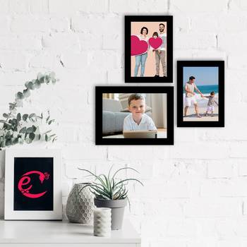 eCraftIndia Memory Wall Collage Photo Frame - Set of 3 Photo Frames for 2 Photos of 5"x7" and 1 Photo of 6"x8" 2