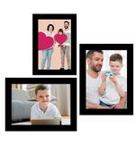 eCraftIndia Memory Wall Collage Photo Frame - Set of 3 Photo Frames for 1 Photo of 5"x7" and 2 Photos of 6"x8"