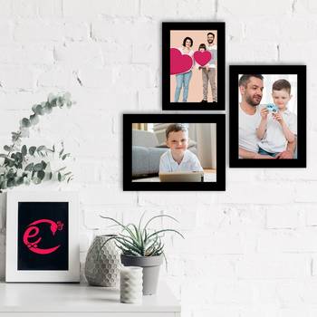 eCraftIndia Memory Wall Collage Photo Frame - Set of 3 Photo Frames for 1 Photo of 5"x7" and 2 Photos of 6"x8" 2