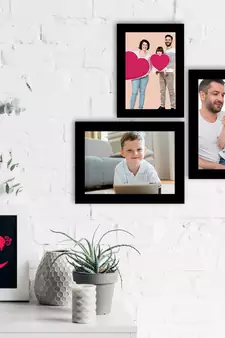 eCraftIndia Memory Wall Collage Photo Frame - Set of 3 Photo Frames for 1 Photo of 5"x7" and 2 Photos of 6"x8"