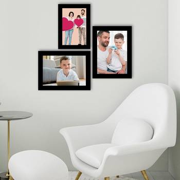 eCraftIndia Memory Wall Collage Photo Frame - Set of 3 Photo Frames for 1 Photo of 5"x7" and 2 Photos of 6"x8" 3
