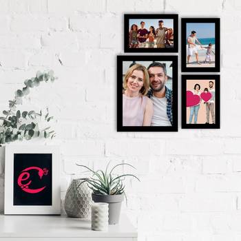 eCraftIndia Memory Wall Collage Photo Frame - Set of 4 Photo Frames for 3 Photos of 5"x7" and 1 Photo of 8"x10" 2