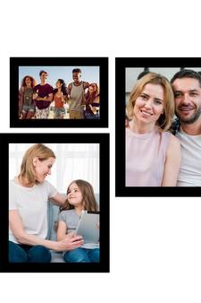 eCraftIndia Memory Wall Collage Photo Frame - Set of 3 Photo Frames for 1 Photo of 5"x7" and 2 Photos of 8"x10"
