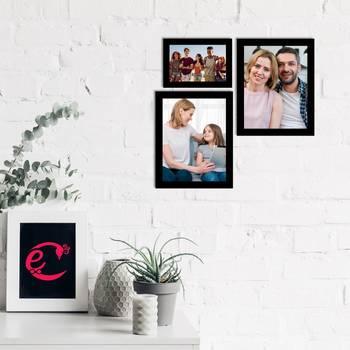 eCraftIndia Memory Wall Collage Photo Frame - Set of 3 Photo Frames for 1 Photo of 5"x7" and 2 Photos of 8"x10" 2