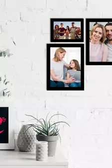 eCraftIndia Memory Wall Collage Photo Frame - Set of 3 Photo Frames for 1 Photo of 5"x7" and 2 Photos of 8"x10"