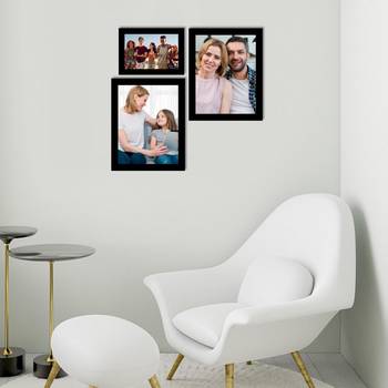 eCraftIndia Memory Wall Collage Photo Frame - Set of 3 Photo Frames for 1 Photo of 5"x7" and 2 Photos of 8"x10" 3
