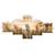 eCraftIndia Set of 5 Running Horses Premium Sunboard Panels Painting