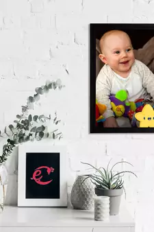 eCraftIndia Cute Baby Satin Matt Texture UV Art Painting