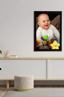 eCraftIndia Cute Baby Satin Matt Texture UV Art Painting