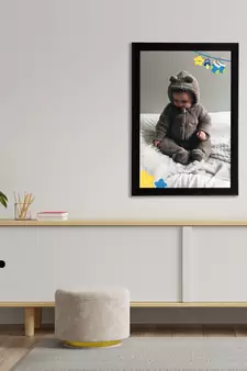 eCraftIndia Cute Baby Satin Matt Texture UV Art Painting