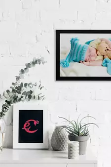 eCraftIndia Cute Baby Satin Matt Texture UV Art Painting