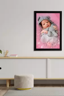 eCraftIndia Cute Baby Satin Matt Texture UV Art Painting