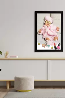 eCraftIndia Cute Baby Satin Matt Texture UV Art Painting