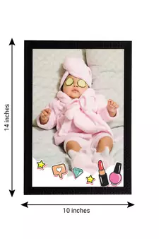 eCraftIndia Cute Baby Satin Matt Texture UV Art Painting