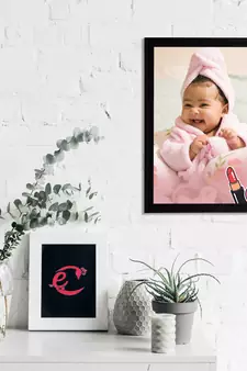 eCraftIndia Cute Baby Satin Matt Texture UV Art Painting