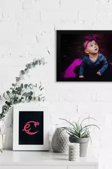 eCraftIndia Cute Baby Satin Matt Texture UV Art Painting